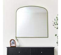 Melody Maison Green Metal Framed Arched Wall Mirror 90Cm X 90Cm