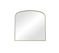 Melody Maison Green Metal Framed Arched Wall Mirror 90cm X 90cm in Dark Green | Size: 90 cm X 90 cm Melody Maison Dark Green 90 cm X 90 cm