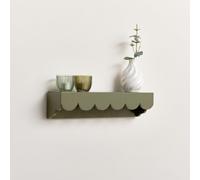 Melody Maison Green Scalloped Wall Storage Shelf - 40Cm