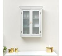 Melody Maison Grey Frosted Glass Fronted Wall Cabinet 75Cm X 57Cm