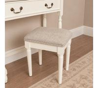 Melody Maison Ivory Cushioned Dressing Table Stool - Charlotte Ivory Range