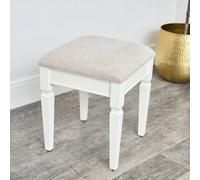 Melody Maison Ivory Cushioned Dressing Table Stool - Daventry Ivory Range