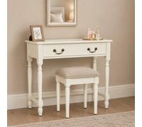 Melody Maison Ivory One Drawer Dressing Table & Stool Set - Charlotte Ivory Range