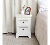 Melody Maison Ivory Two Drawer Bedside Table - Daventry Ivory Range