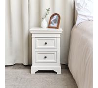 Melody Maison Ivory Two Drawer Bedside Table - Daventry Ivory Range Melody Maison Ivory