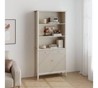 Melody Maison Large 2 Drawer & 2 Doors Freestanding Storage Display Cabinet - Hales Taupe Range in Beige Melody Maison Beige