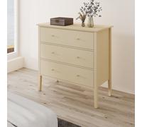 Melody Maison Large 3 Drawer Chest Of Drawers - Abbey Cream Range Melody Maison Cream