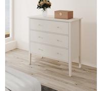 Melody Maison Large 3 Drawer Chest Of Drawers - Abbey Pale Ivory Range