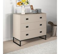 Melody Maison Large 3 Drawer Chest Of Drawers - Elle Black Stone Range