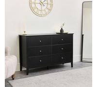 Melody Maison Large 6 Drawer Chest Of Drawers - Hales Black Range