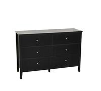 Melody Maison Large 6 Drawer Chest Of Drawers - Hales Black Range Melody Maison Black