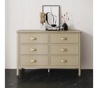 Melody Maison Large 6 Drawer Chest Of Drawers - Lawrence Mocha Range