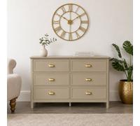 Melody Maison Large 6 Drawer Chest Of Drawers - Lawrence Taupe Range