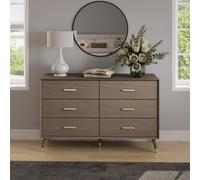 Melody Maison Large 6 Drawer Chest Of Drawers - Oslo Dark Wood Range