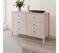 Melody Maison Large 6 Drawer Chest Of Drawers - Rowley Taupe Grey Range