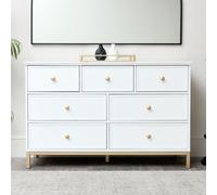 Melody Maison Large 7 Drawer Chest Of Drawers - Aisby White Range Melody Maison White