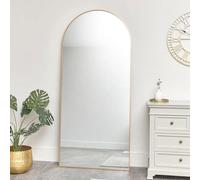 Melody Maison Large Antique Gold Arched Wall/Leaner Mirror - 180cm x 80cm