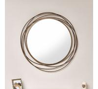 Melody Maison Large Antique Gold Swirl Wall Mirror - 88Cm X 85Cm