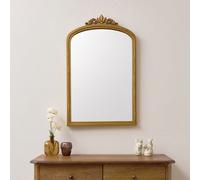 Melody Maison Large Arched Ornate Edge Gold Mirror 80Cm X 50Cm