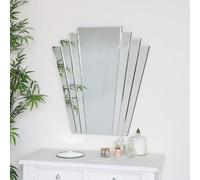 Melody Maison Large Art Deco Fan Frameless Wall Mirror