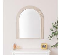 Melody Maison Large Beige Arched Wall Mirror - 90Cm X 75Cm