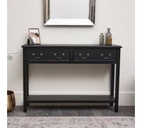 Melody Maison Large Black 2 Drawer Console Table Melody Maison Black