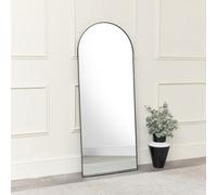 Melody Maison Large Black Arched Leaner Mirror 150Cm X 60Cm