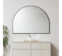 Melody Maison Large Black Arched Wall Mirror 90cm X 120cm | Size: 90 cm X 120 cm Melody Maison Black 90 cm X 120 cm