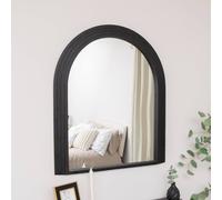 Melody Maison Large Black Arched Wall Mirror - 90cm X 75cm | Size: 90 cm X 75 cm Melody Maison Black 90 cm X 75 cm