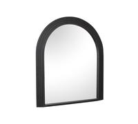Melody Maison Large Black Arched Wall Mirror - 90cm X 77cm | Size: 90 cm X 77 cm Melody Maison Black 90 cm X 77 cm