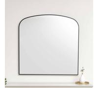 Melody Maison Large Black Framed Arched Wall Mirror 92cm X 91cm | Size: 92 cm X 91 cm Melody Maison Black 92 cm X 91 cm