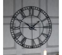 Melody Maison Large Black Iron Skeleton Wall Clock 88cm X 88cm | Size: 88 cm X 88 cm Melody Maison Black 88 cm X 88 cm