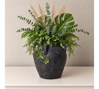 Melody Maison Large Black Terracotta Medora Vase - 26.5Cm
