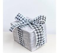 Melody Maison Large Black & White Checked Ribbon Garland - 270Cm (2.7M / 106.3')