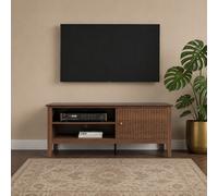 Melody Maison Large Dark Wood Fluted Tv Cabinet / Media Storage Unit - 120Cm X 50Cm (47" Tv's) - Hales Dark Wood Range