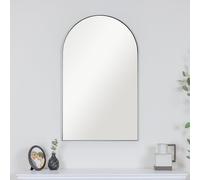 Melody Maison Large Framed Black Arched Mirror 100cm x 60cm