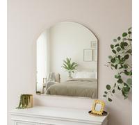 Melody Maison Large Frameless Arched Mirror With Bevelled Edges - 88Cm X 100Cm