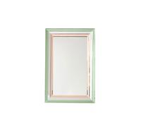 Melody Maison Large Frameless Green & Pink Glass Rectangular Wall Mirror 60cm X 90cm | Size: 60 cm X 90 cm Melody Maison Green 60 cm X 90 cm