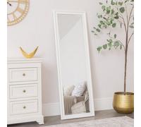Melody Maison Large Full Length White Framed Wall & Leaner Mirror - 47Cm X 142Cm