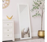 Melody Maison Large Full Length White Framed Wall & Leaner Mirror - 47cm X 142cm | Size: 47 cm X 142 cm Melody Maison White 47 cm X 142 cm