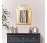 Melody Maison Large Gilded Gold Arched Wall Mirror - 80Cm X 60Cm