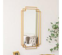 Melody Maison Large Gold Foiled Geometric Wall Mirror - 94Cm X 48Cm