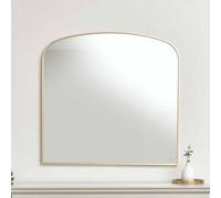 Melody Maison Large Gold Framed Arched Wall Mirror 92Cm X 91Cm