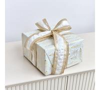 Melody Maison Large Gold & Ivory Iridescent Wired Ribbon Garland - 270Cm