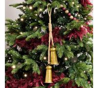 Melody Maison Large Gold Metal Hanging Bells Christmas Tree Decoration - 50Cm