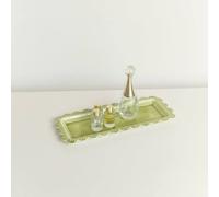 Melody Maison Large Green Enamel Embossed Scalloped Tray Melody Maison Green