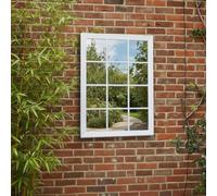 Melody Maison Large Matte White Window Mirror 130cm x 95cm