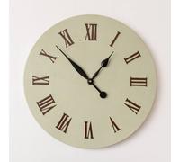 Melody Maison Large Metal Sage Green & Black Detailed Wall Clock - 60cm X 60cm | Size: 60 cm X 60 cm Melody Maison Green 60 cm X 60 cm
