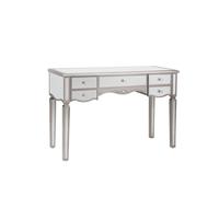 Melody Maison Large Mirrored Dressing Table - Tiffany Range in Metallic Silver Melody Maison Metallic Silver