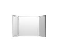Melody Maison Large Mirrored Dressing Table Triple Mirror in Metallic Silver Melody Maison Metallic Silver